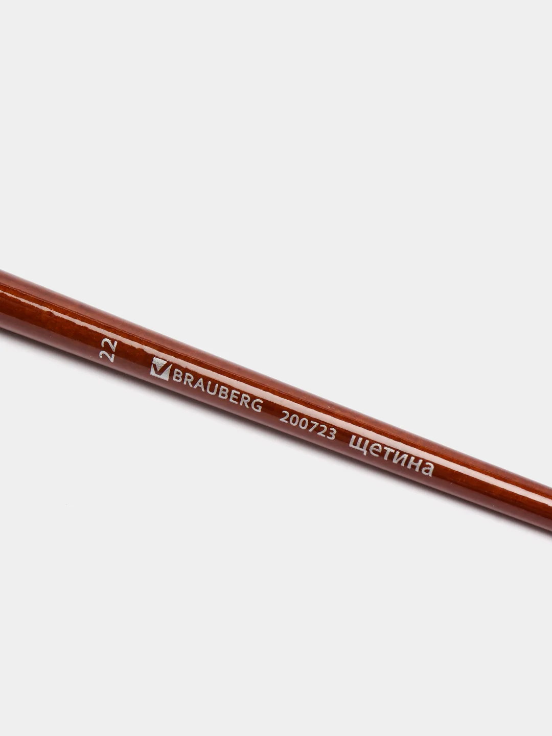 Кисть художественная профессиональная BRAUBERG ART "CLASSIC", щетина, плоская, № 22, длинная ручка, 200723
