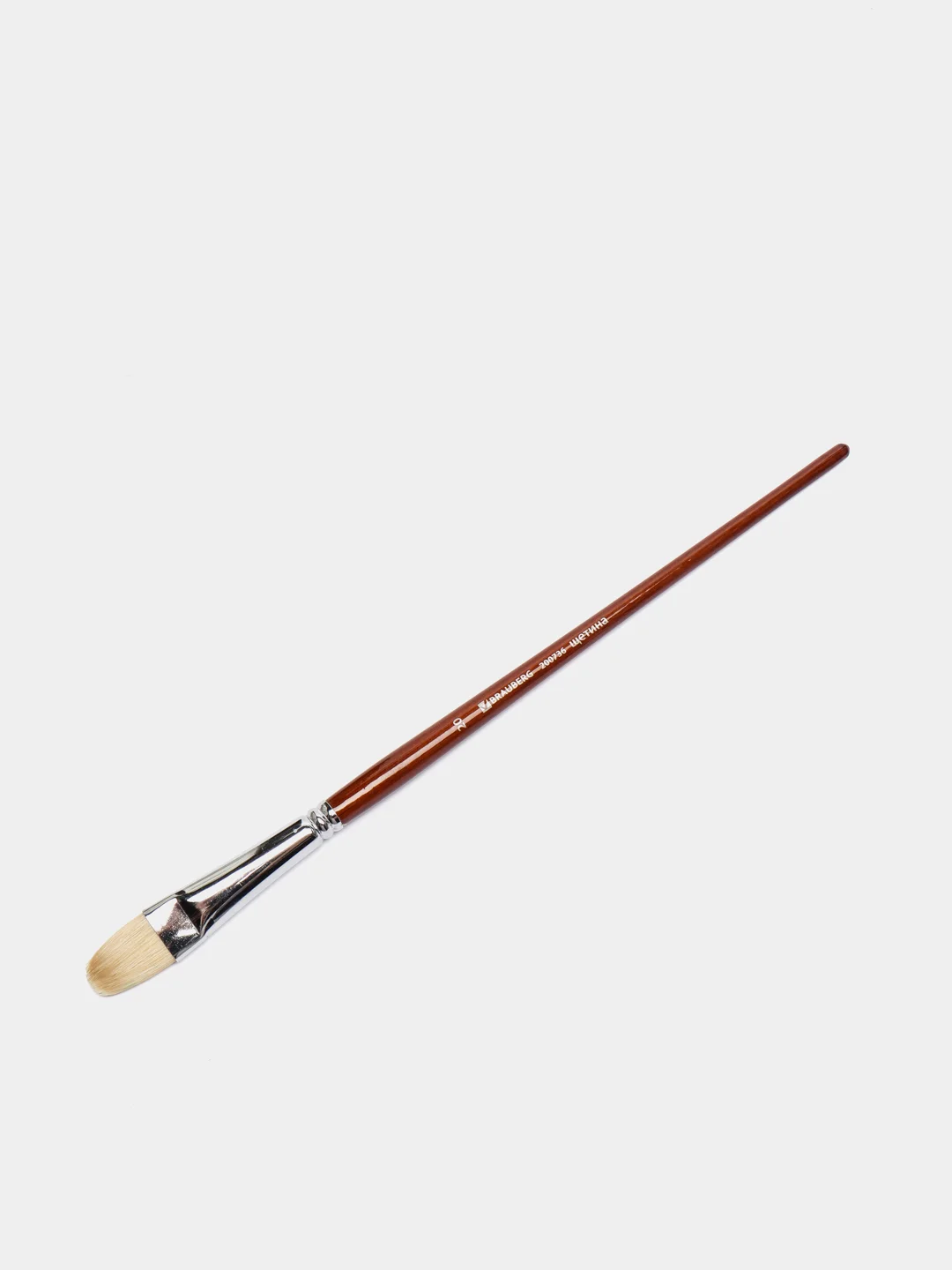 Кисть художественная профессиональная BRAUBERG ART "CLASSIC", щетина, овальная, № 20, длинная ручка, 200736