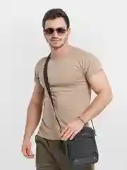 Черный мужская сумка через плечо барсетка
