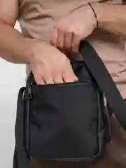 Черный мужская сумка через плечо барсетка