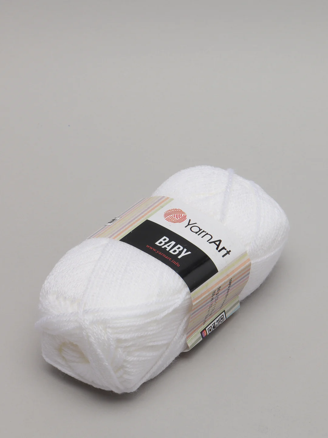 Белый пряжа YarnArt "Baby", 50г, 150м, 100% акрил