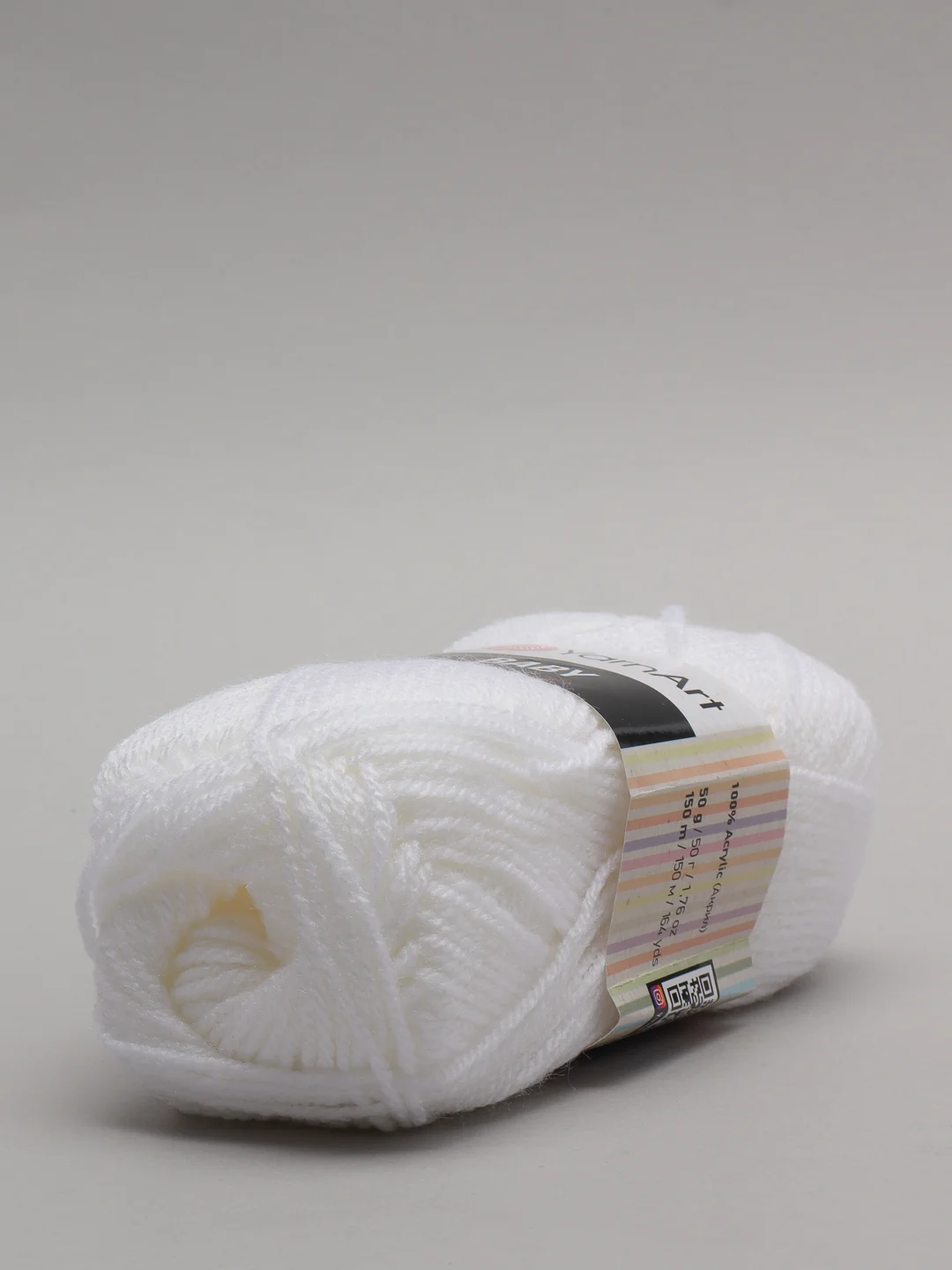 Белый пряжа YarnArt "Baby", 50г, 150м, 100% акрил