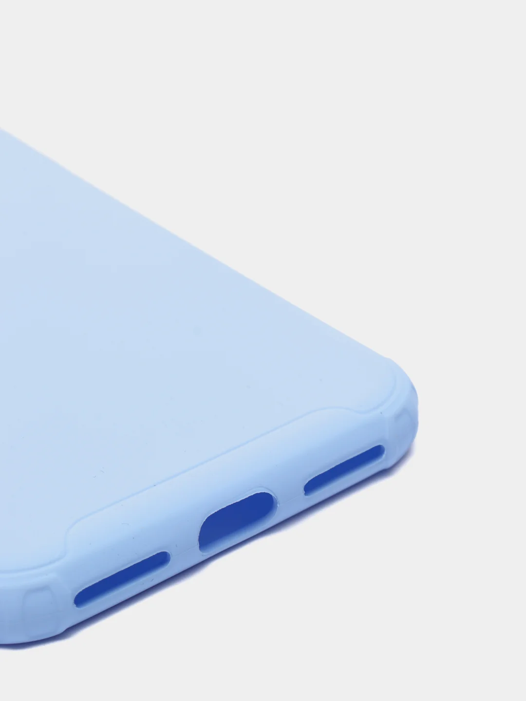 Голубой чехол iPhone X / Xs силиконовый противоударный цветной матовый