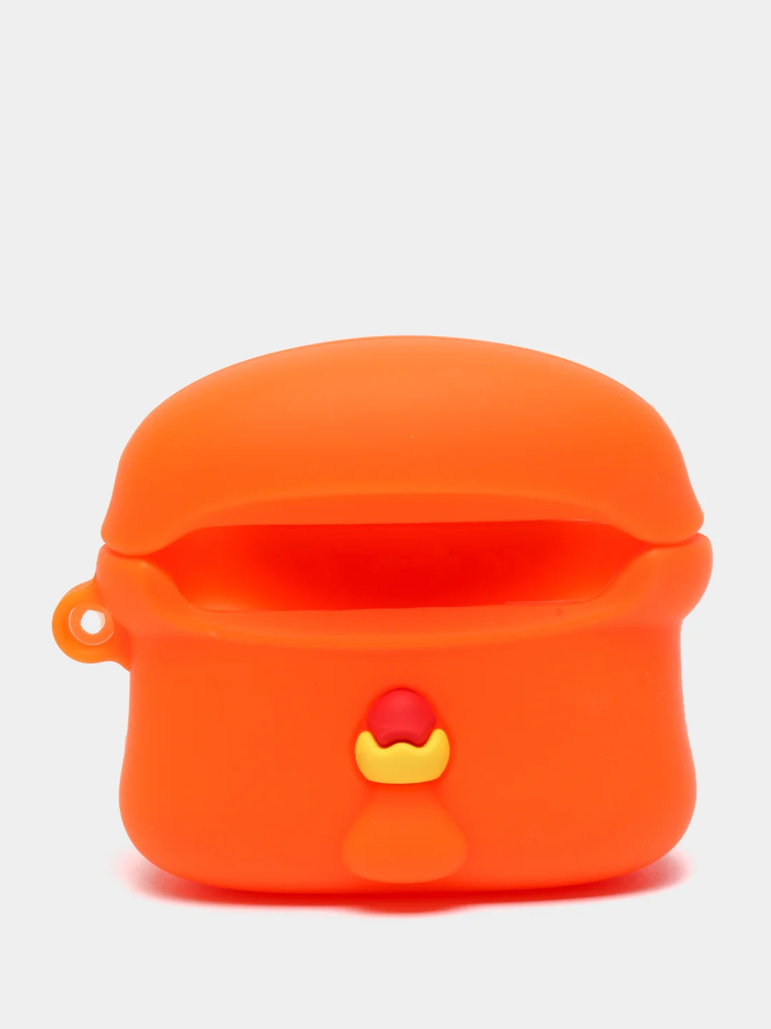 Оранжевый чехол для наушников Airpods 3 с карабином