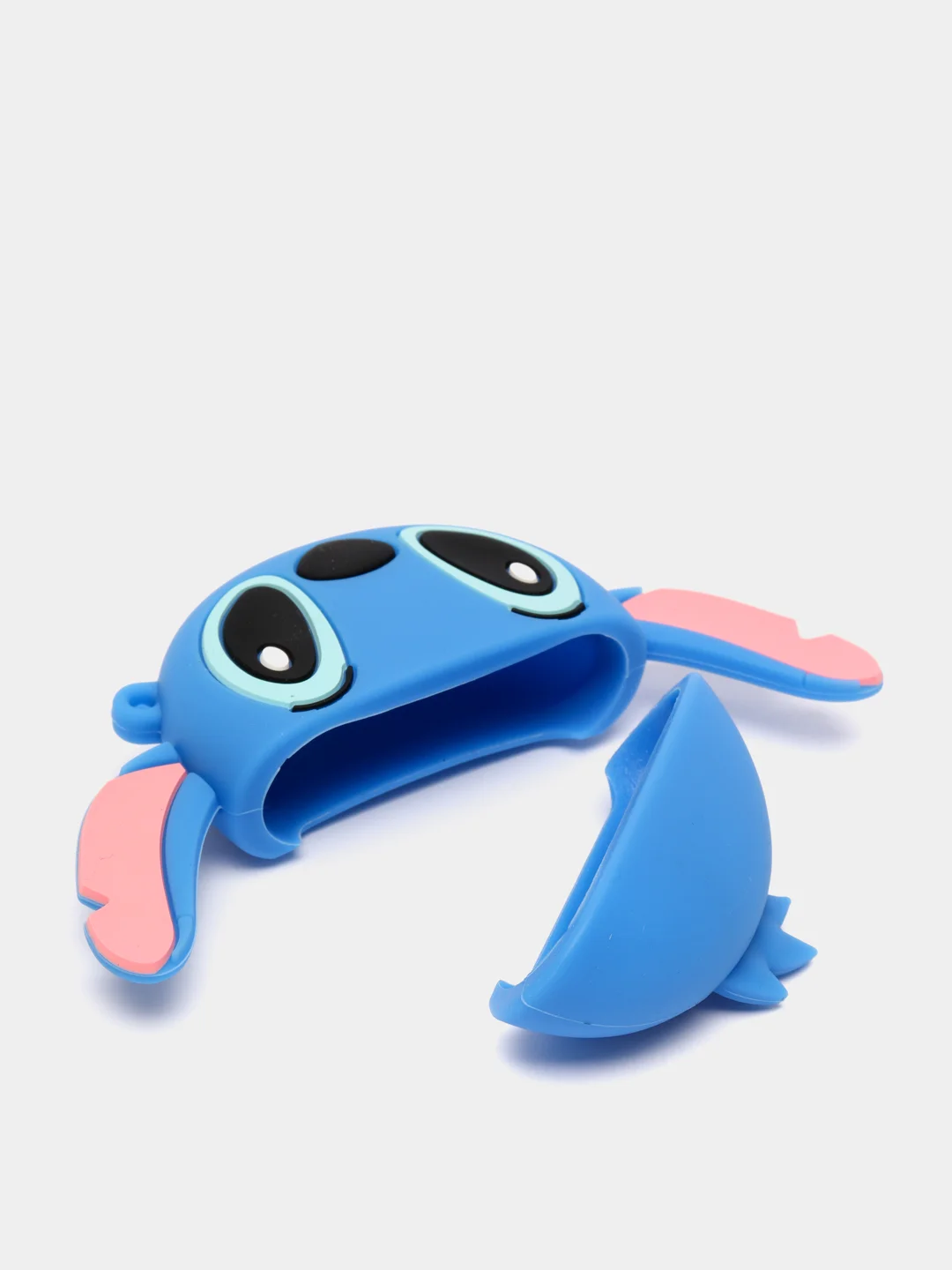 Голубой чехол для наушников Airpods 3 с карабином