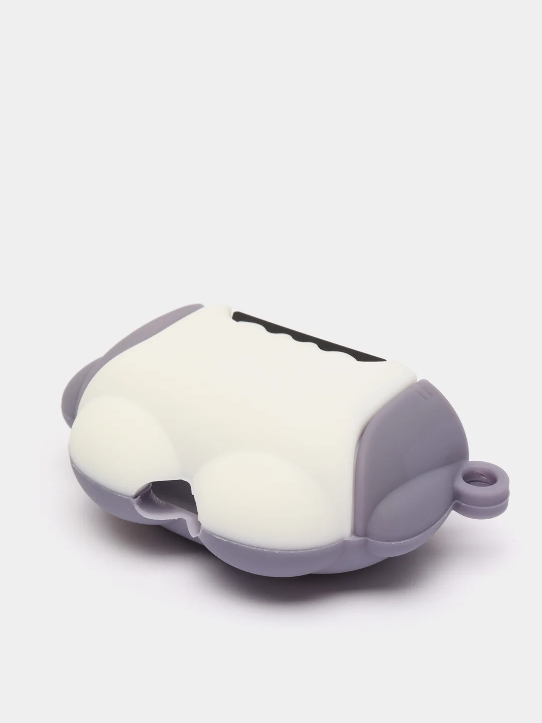 Серый чехол для наушников Airpods 3 с карабином