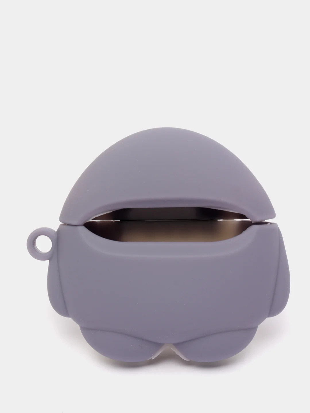 Серый чехол для наушников Airpods 3 с карабином