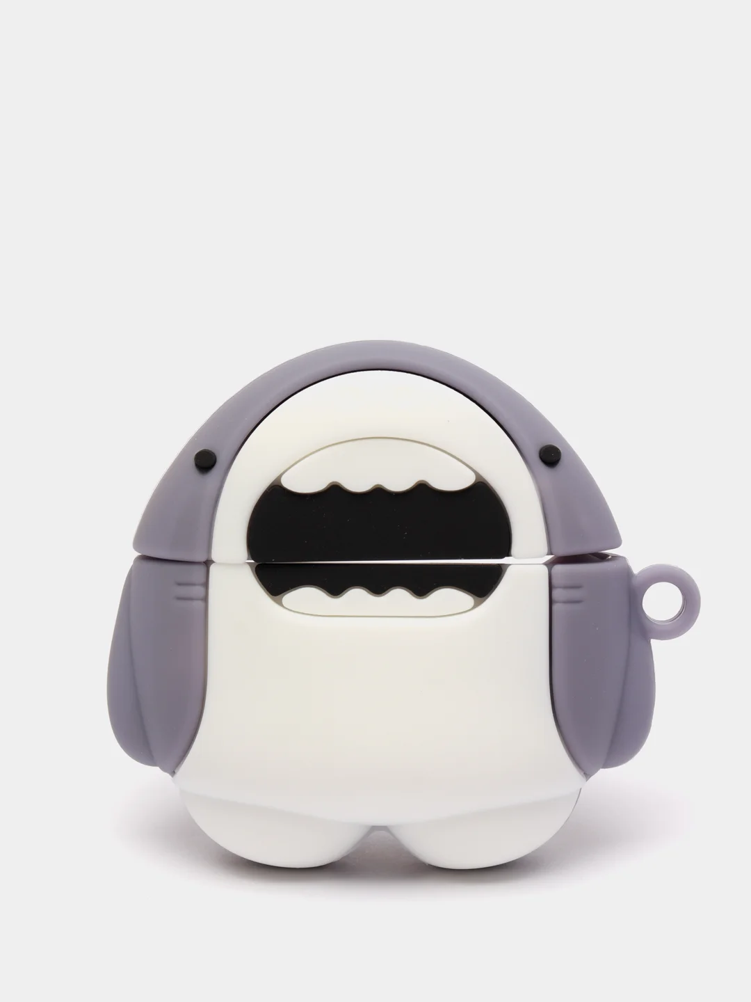 Серый чехол для наушников Airpods 3 с карабином