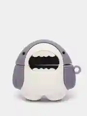 Серый чехол для наушников Airpods 3 с карабином