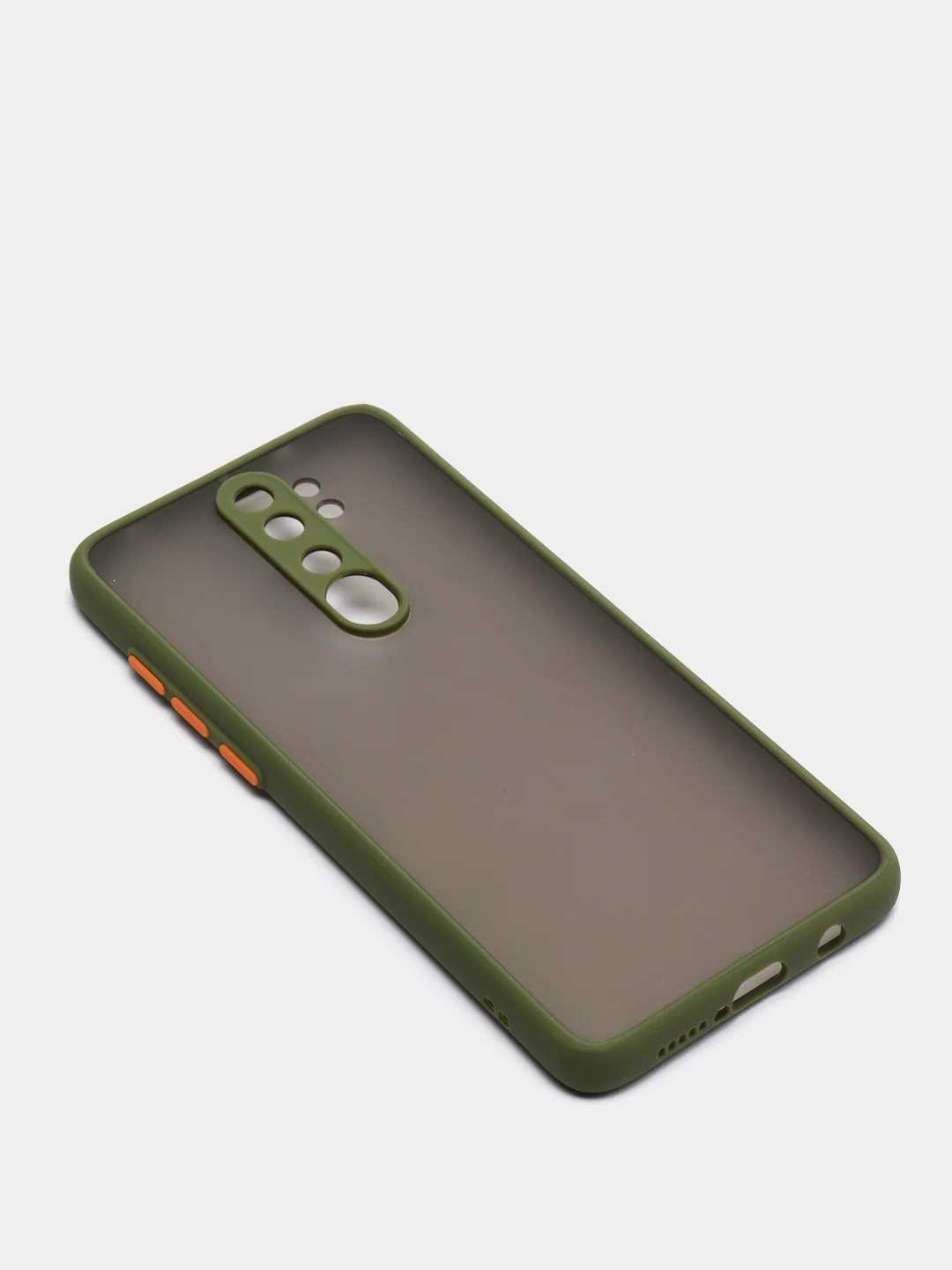 Лесной зеленый чехол Xiaomi Redmi Note 8 Pro пластиковый матовый с цветными кнопками (Редми Нот 8 Про)