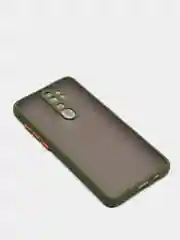 Лесной зеленый чехол Xiaomi Redmi Note 8 Pro пластиковый матовый с цветными кнопками (Редми Нот 8 Про)