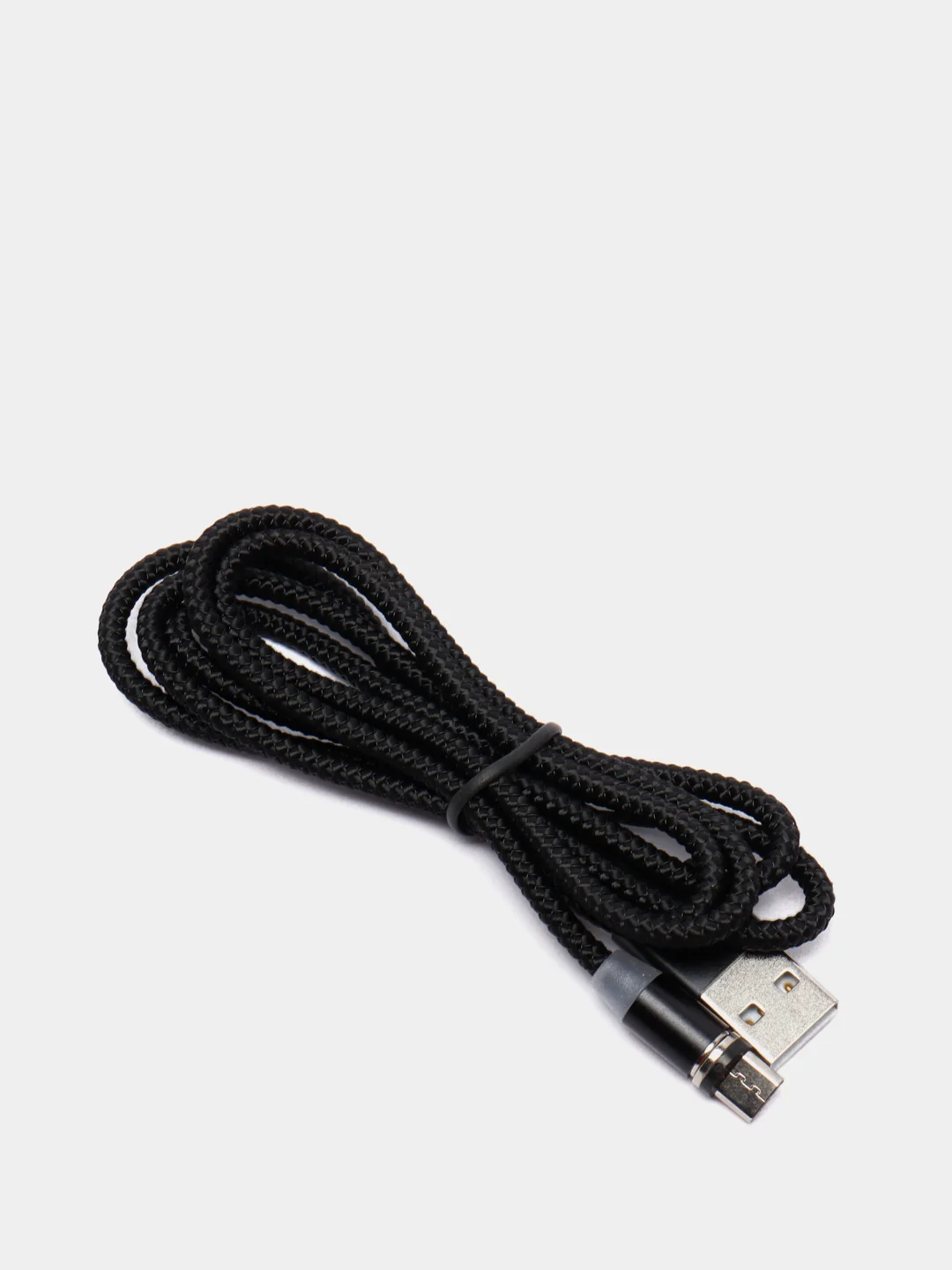Черный кабель для зарядки, 2.1A + магнитный коннектор, Lightning, Type-C, Micro USB, 1 метр