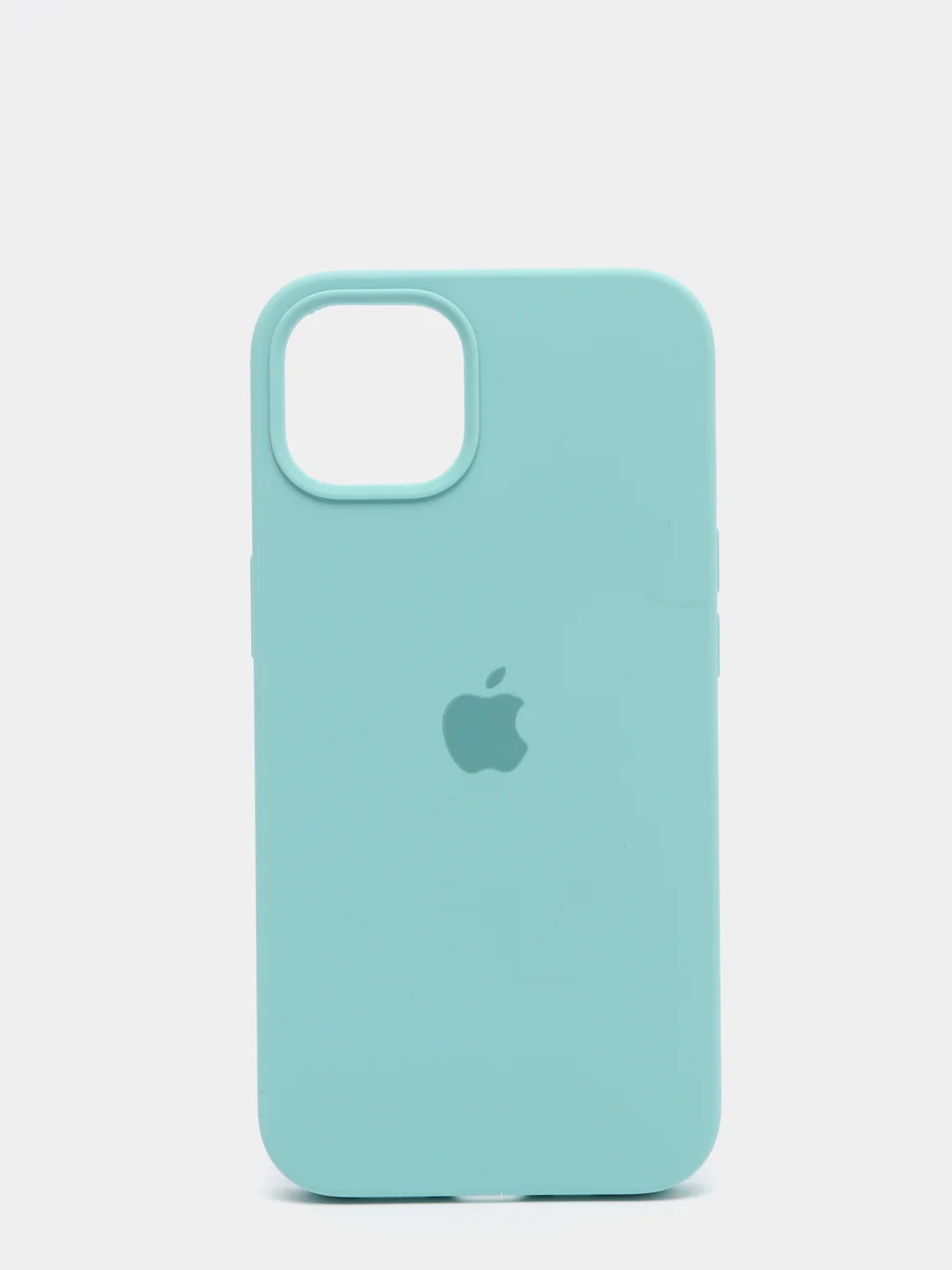 Бирюзовый чехол Silicone Case для iPhone 13 с закрытым низом