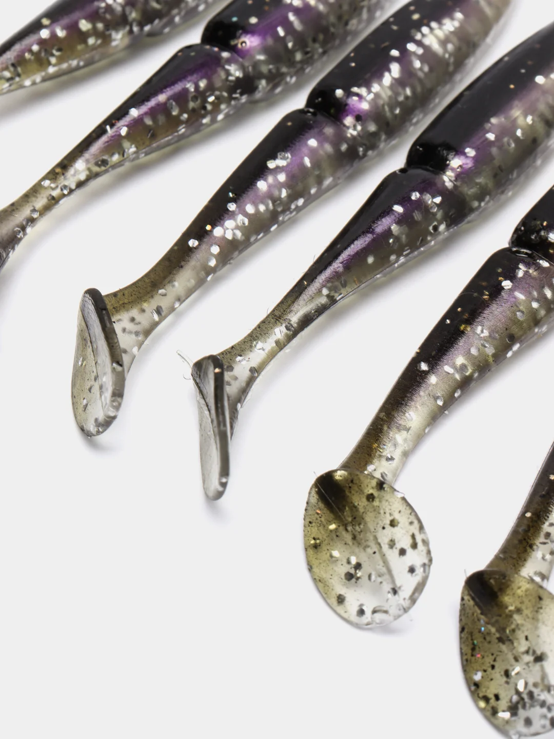 Черный приманка мягкая Sawamura OneUp Shad 4 дюйма