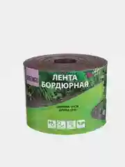 Лента бордюрная, 0.1х10 м, толщина 1.2 мм, пластиковая, коричневая, Greengo