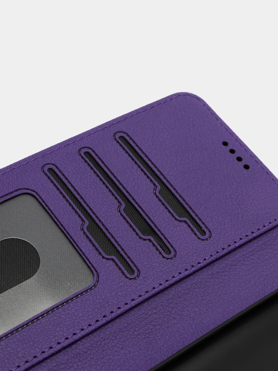 Пурпурный кожаный PU чехол-книжка для Xiaomi Poco M3