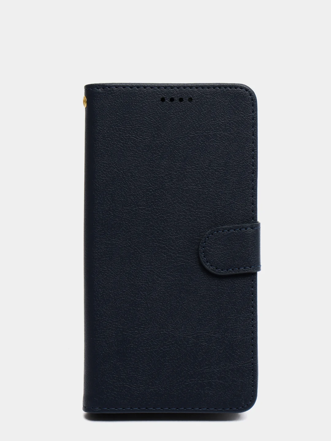 Темно-синий кожаный PU чехол-книжка для Xiaomi Poco M3