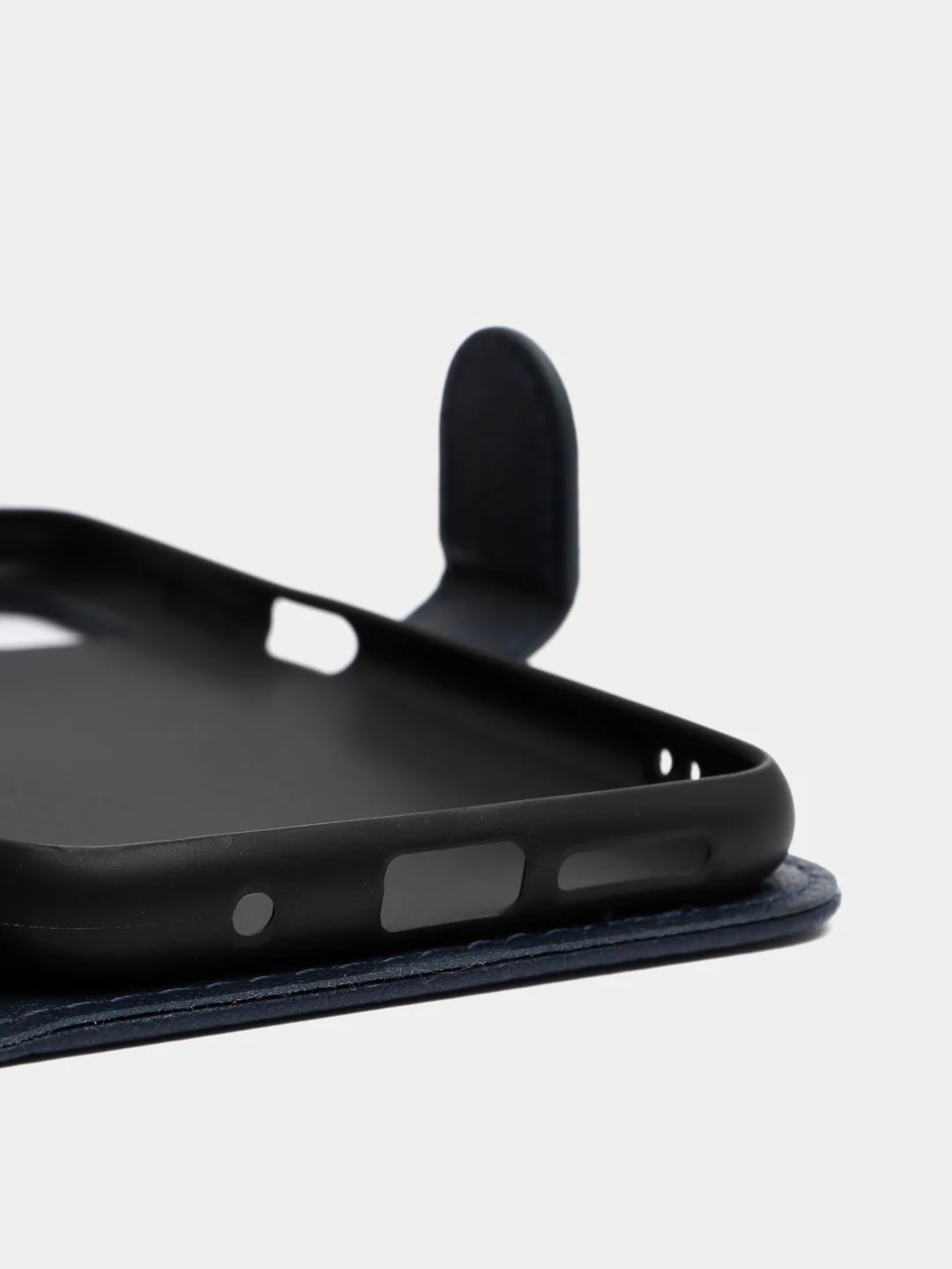 Темно-синий кожаный PU чехол-книжка для Xiaomi Poco M3