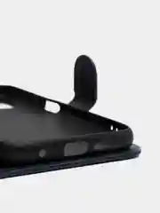 Темно-синий кожаный PU чехол-книжка для Xiaomi Poco M3