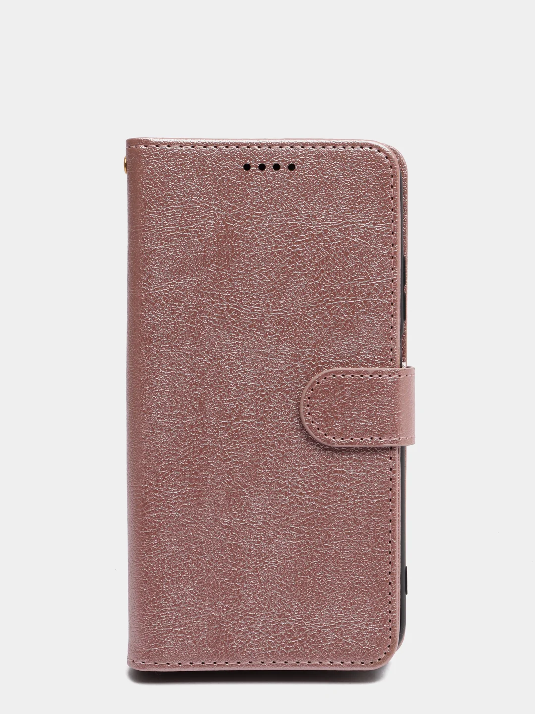 Розовый кожаный PU чехол-книжка для Xiaomi Poco M3