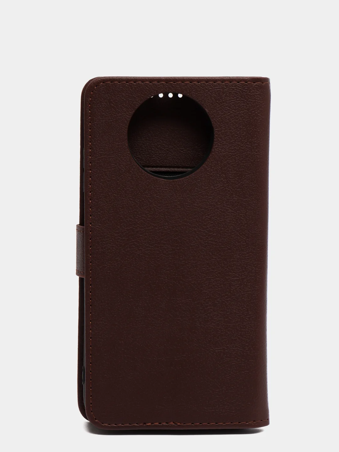 Коричневый кожаный PU чехол книжка для Xiaomi Redmi Note 9T