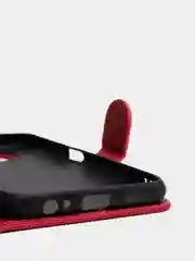Фуксия кожаный PU чехол книжка для Xiaomi Redmi Note 9T