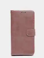 Розовый кожаный PU чехол книжка для Xiaomi Redmi Note 9T