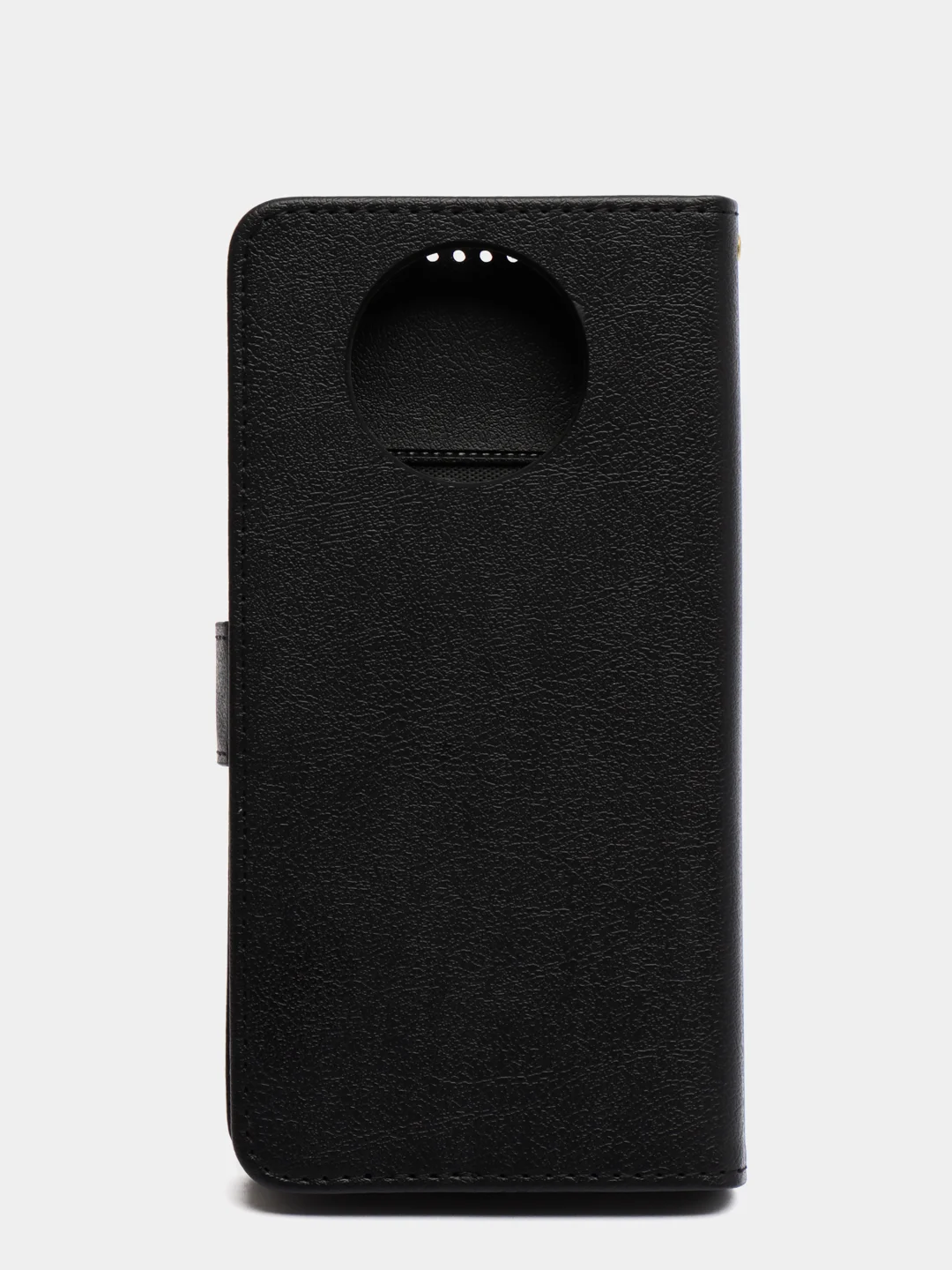 Черный кожаный PU чехол книжка для Xiaomi Redmi Note 9T