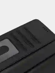 Черный кожаный PU чехол книжка для Xiaomi Redmi Note 9T