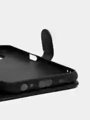 Черный кожаный PU чехол книжка для Xiaomi Redmi Note 9T