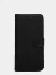 Черный кожаный PU чехол книжка для Xiaomi Redmi Note 9T