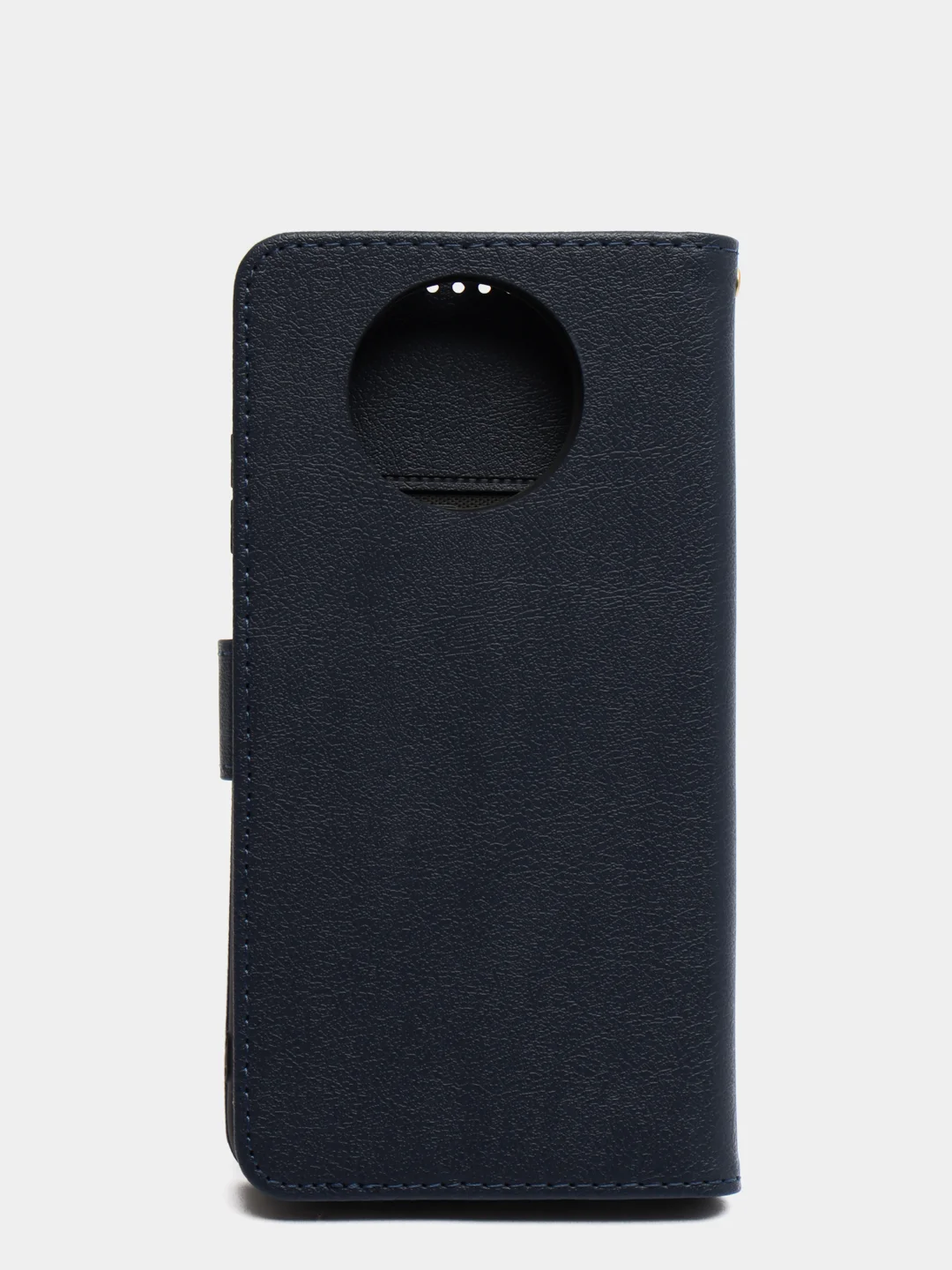 Темно-синий кожаный PU чехол книжка для Xiaomi Redmi Note 9T