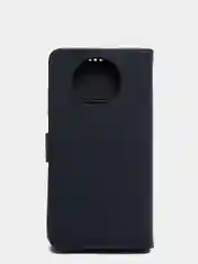 Темно-синий кожаный PU чехол книжка для Xiaomi Redmi Note 9T