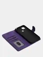 Пурпурный чехол-книжка для Xiaomi Redmi 9C (Редми 9С), кожаный PU