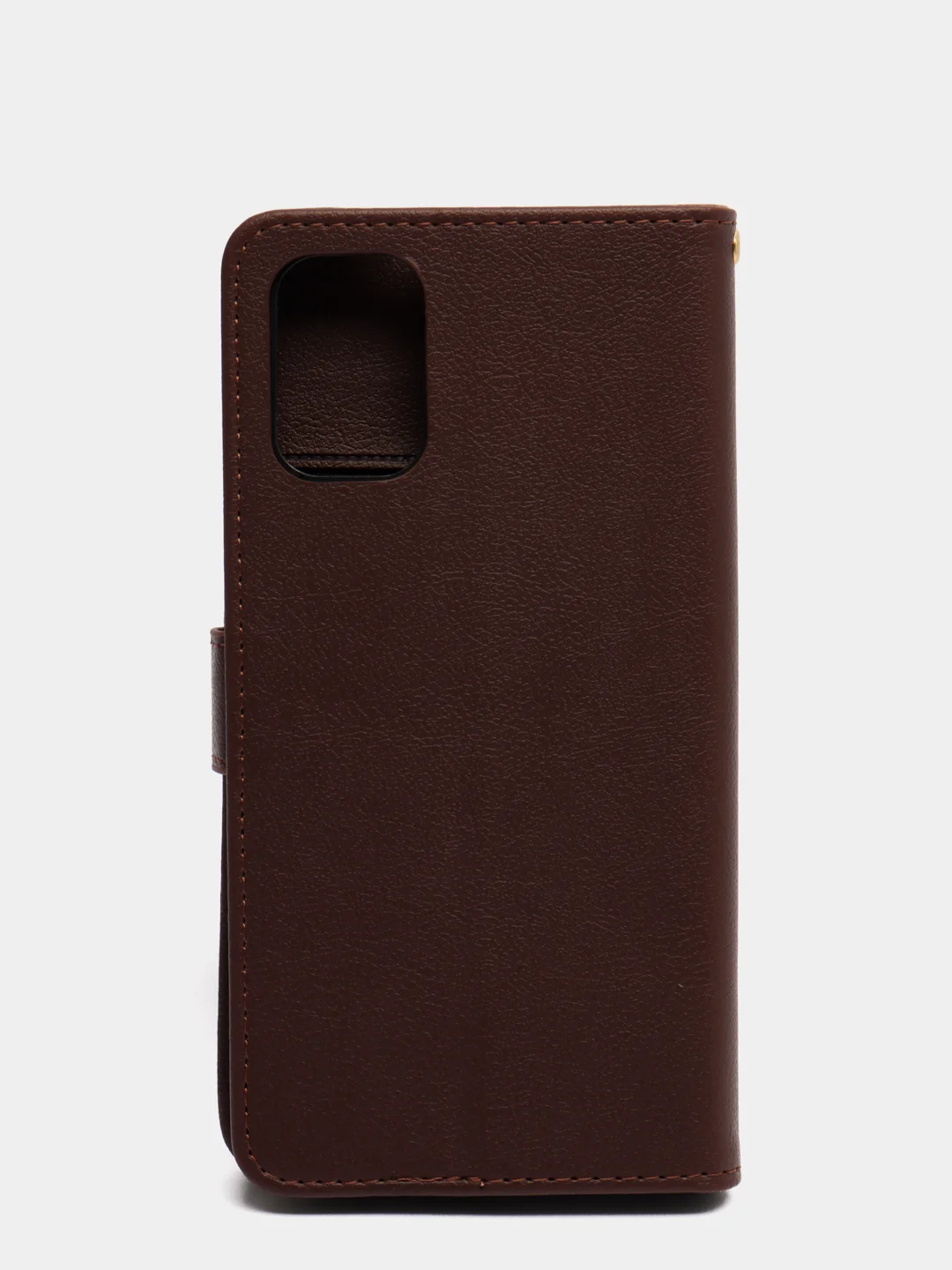 Коричневый кожаный PU чехол-книжка для Xiaomi Poco M3