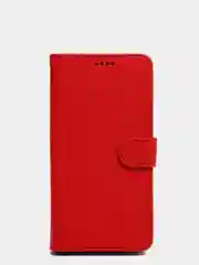 Алый кожаный PU чехол-книжка для Xiaomi Poco M3