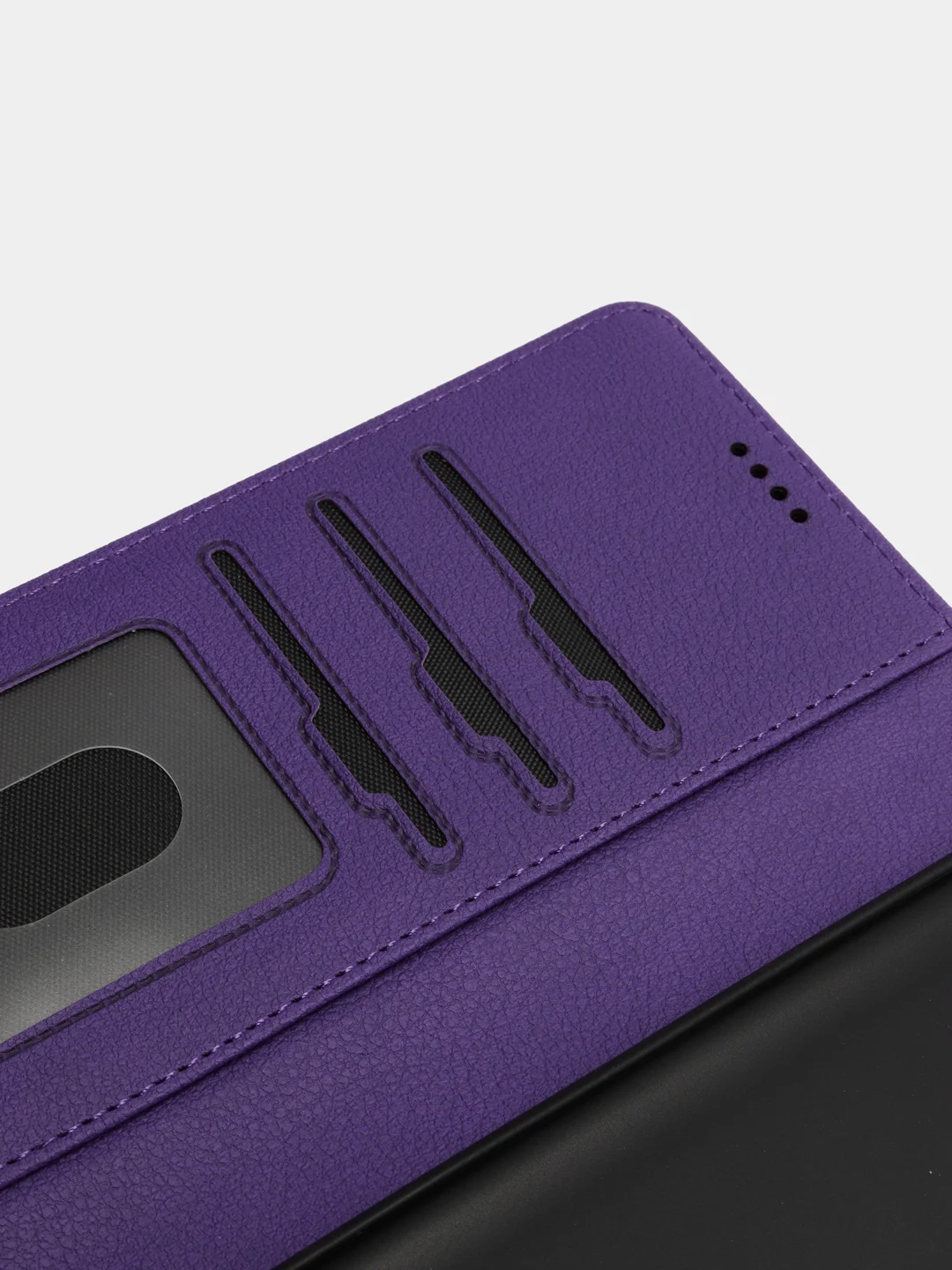Пурпурный кожаный PU чехол книжка для Xiaomi Redmi Note 9T