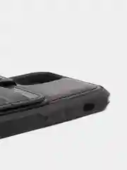 Черный чехол кожаный с карманом под пластиковые карты для Aplle  iPhone 11