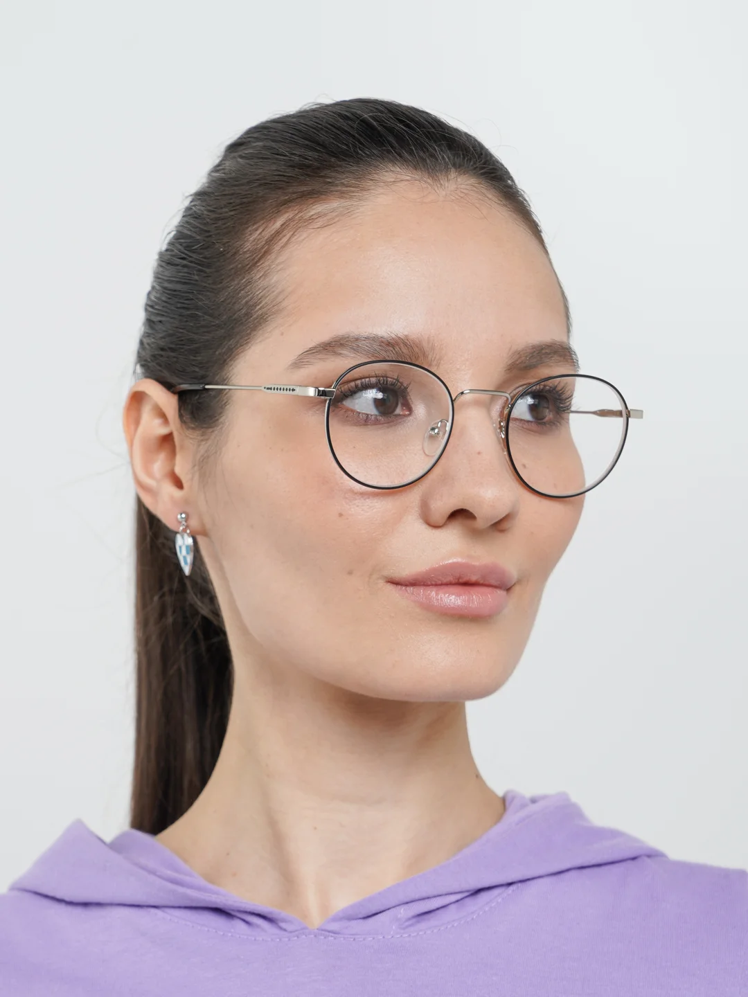 Серебряный очки для зрения, с диоптриями, -0,5 до -4, 8 видов