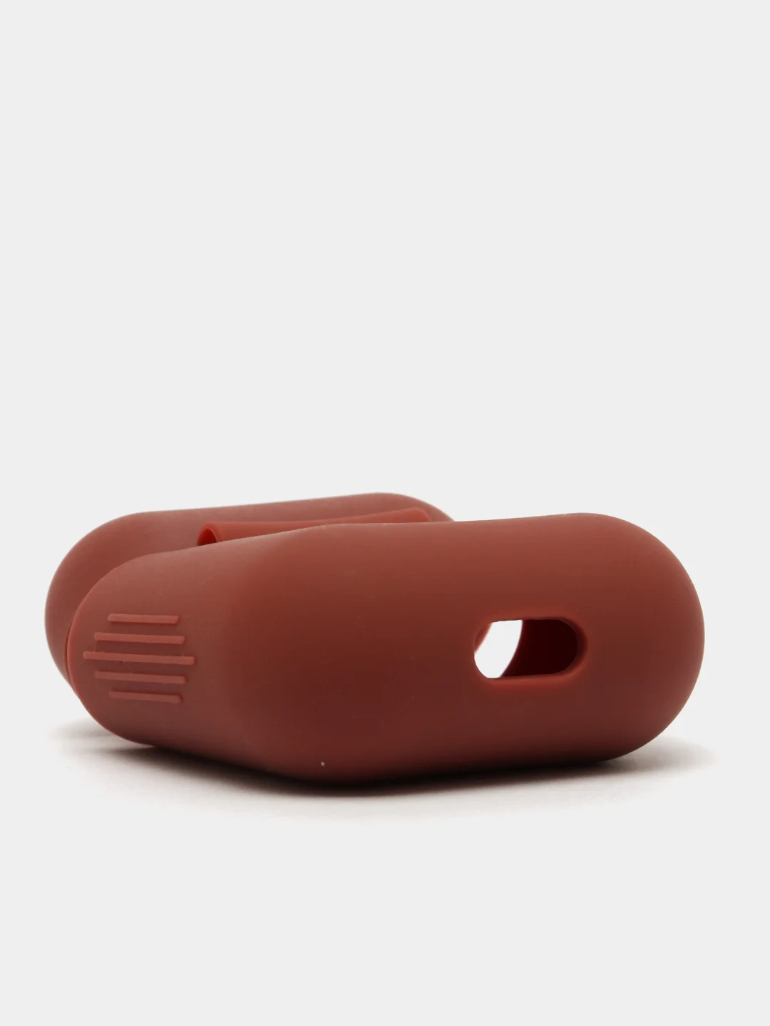 Коричневый чехол для наушников Apple Airpods 1 и 2 силиконовый