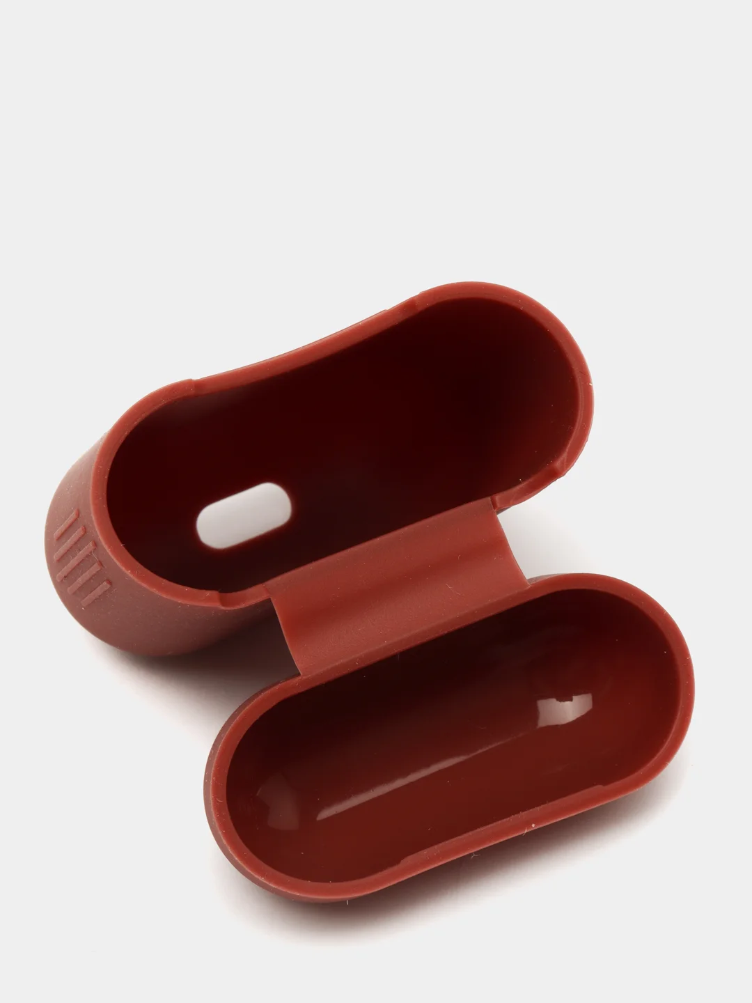 Коричневый чехол для наушников Apple Airpods 1 и 2 силиконовый