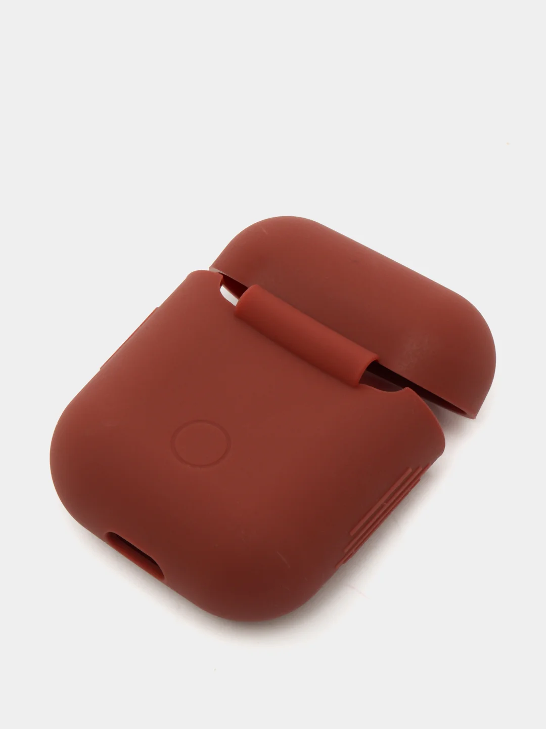 Коричневый чехол для наушников Apple Airpods 1 и 2 силиконовый