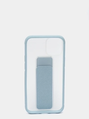 Чехол LuazON для iPhone 12 mini, с ремешком-подставкой, пластиковый, голубой