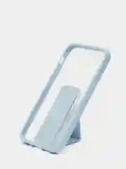 Чехол LuazON для iPhone 12 mini, с ремешком-подставкой, пластиковый, голубой
