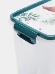 Зеленый прямоугольный контейнер для СВЧ "Английская зима"