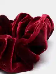 Бордовый резинка для волос широкая, бархатная