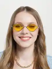 Желтый женские солнцезащитные очки губы