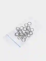 Серебряный кольцо соединительное, витое, 30 штук