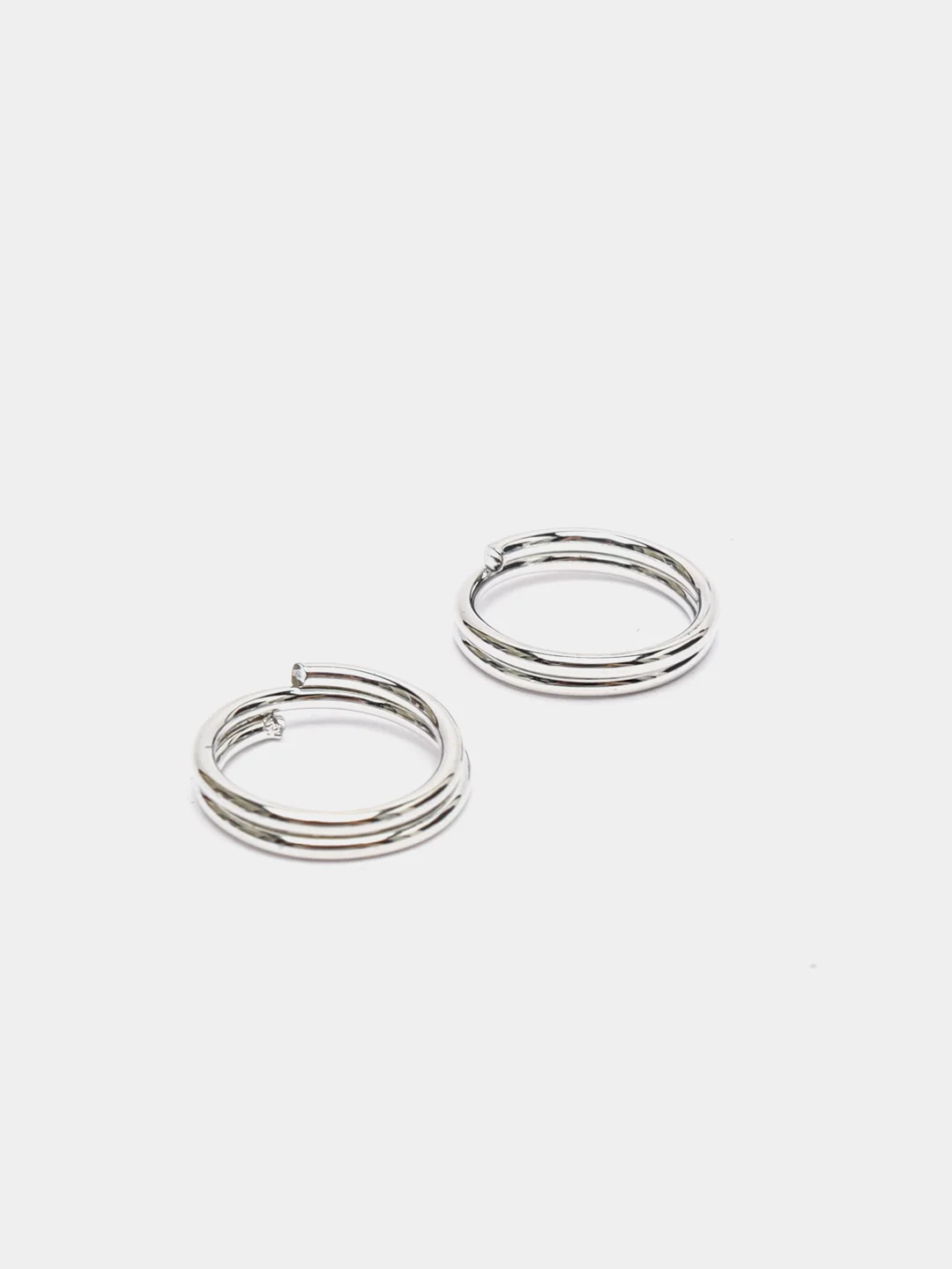 Серебряный кольцо соединительное, витое, 30 штук