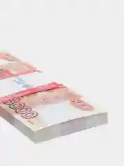 Красный деньги сувенирные "Пачка купюр", банк приколов, деньги фальшивые для выкупа невесты